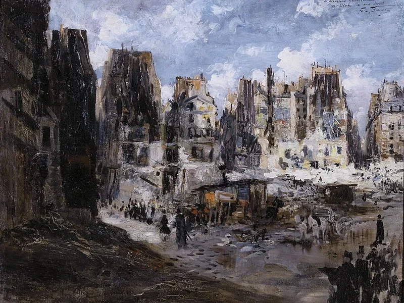 1847-Félix Buhot - L'apertura dell'Avenue de l'Opéra - Museo Carnavalet
